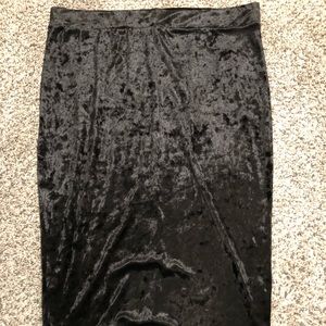 Velvet Pencil Skirt